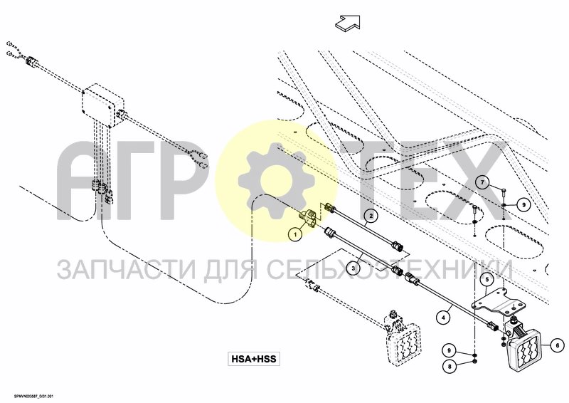 Чертеж LIGHTING SET SPRAYBOOM