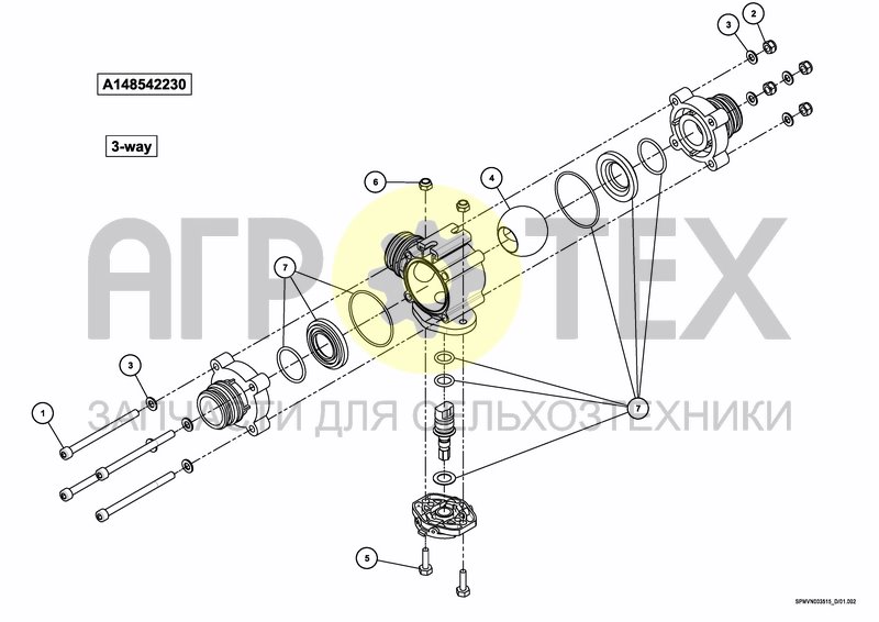 Чертеж IXFLOW+IXSPRAY MAIN VALVE