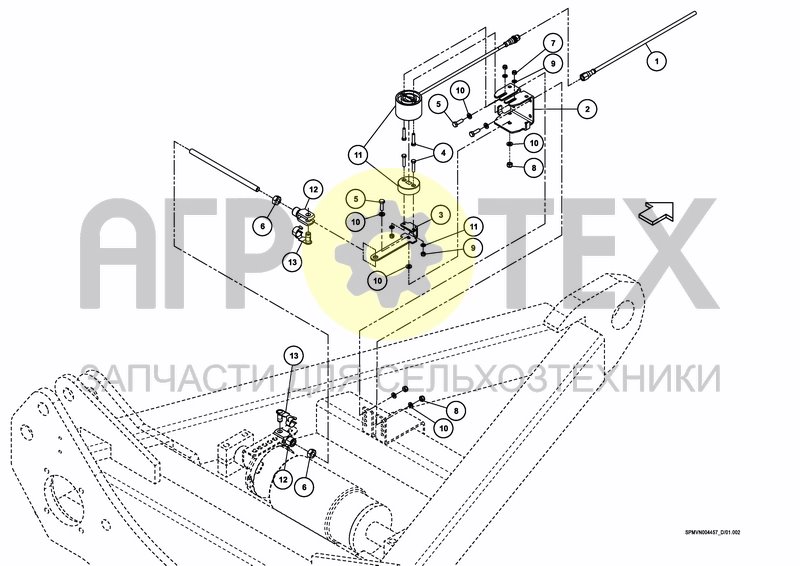 Чертеж STEERING DEVICE REAR AXLE