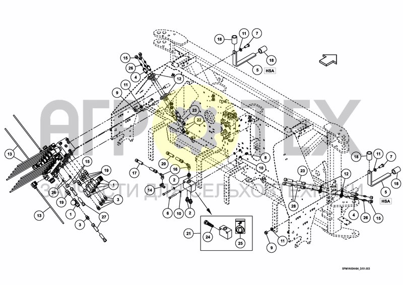 Чертеж HYDRAULICS COMFORT 3 Boom Guide