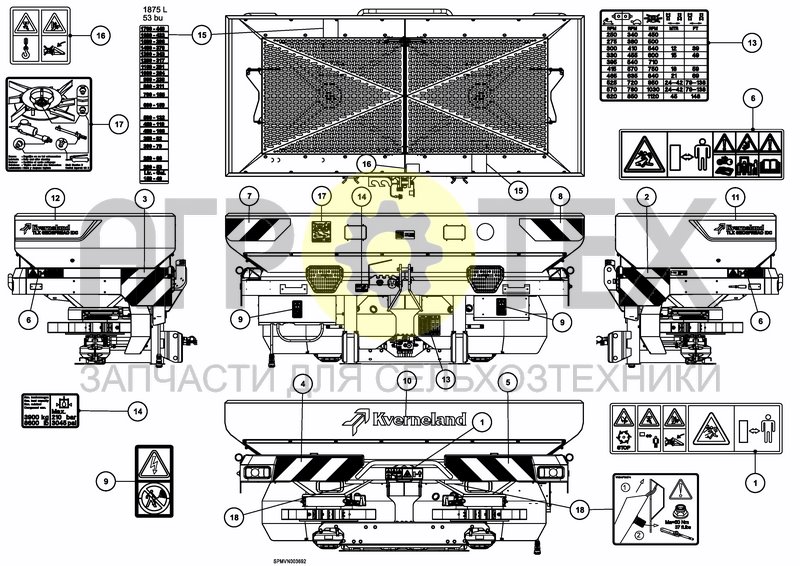 Чертеж DECAL SCHEMATIC ISO 1875 L / 53 BU