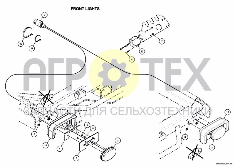 Чертеж LIGHTING FRONT