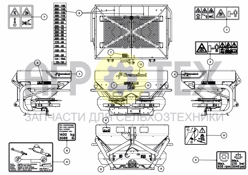 Чертеж DECAL SCHEMATIC ISO EU/OTHERS