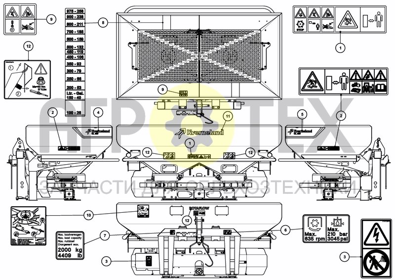 Чертеж DECAL SCHEMATIC ISO EU/OTHERS