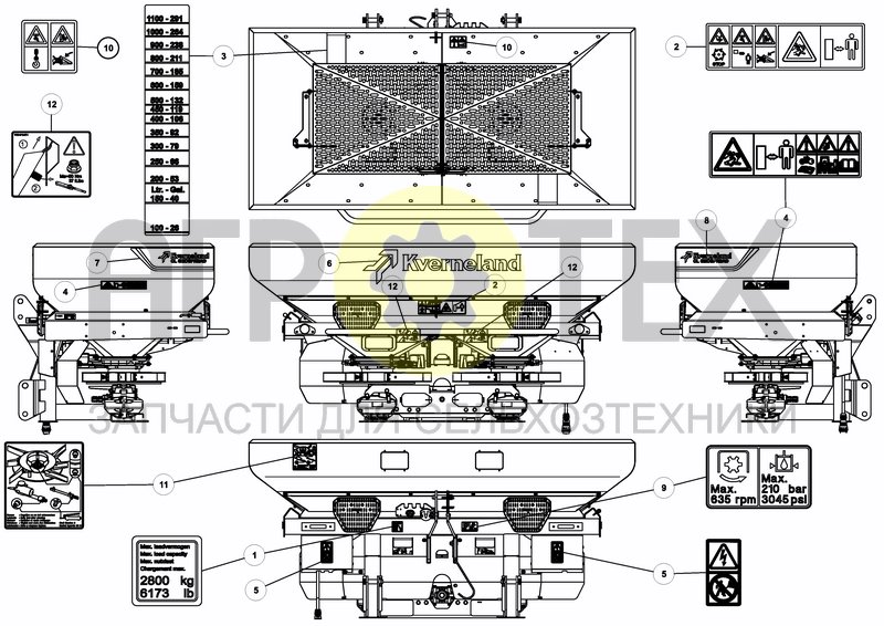 Чертеж DECAL SCHEMATIC ISO 1300 L / 37 BU