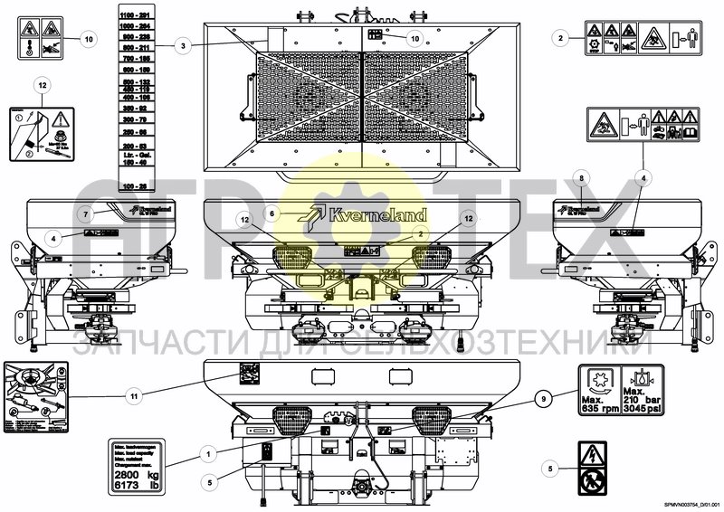 Чертеж DECAL SCHEMATIC ISO 1300 L / 37 BU