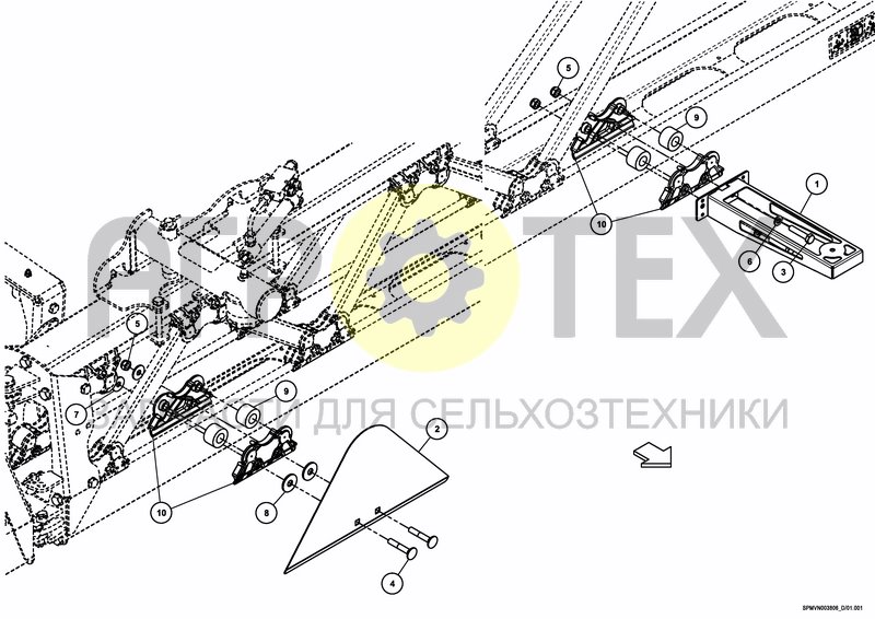 Чертеж BOOM GUIDE HSA UC7