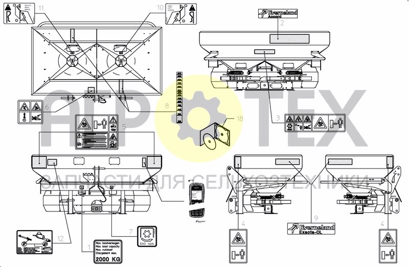 Чертеж DECAL SCHEMATIC