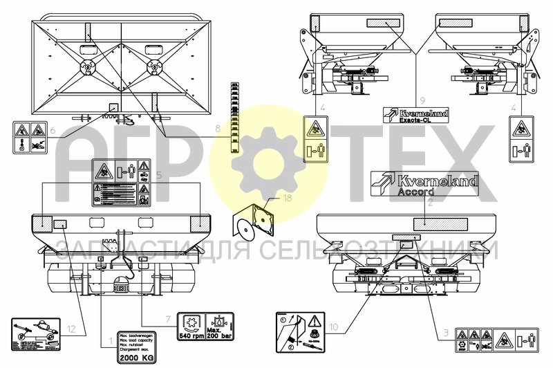 Чертеж DECAL SCHEMATIC