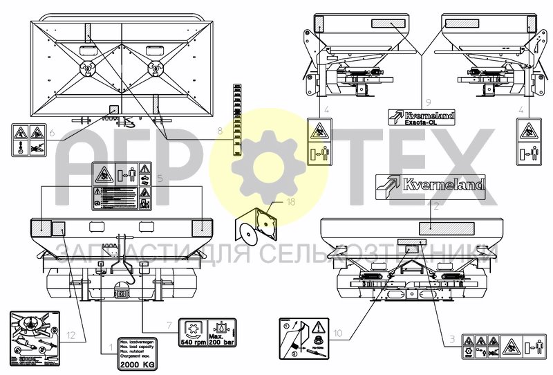 Чертеж DECAL SCHEMATIC