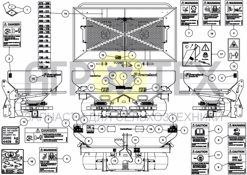 Чертеж DECAL SCHEMATIC ANSI EN CANADA