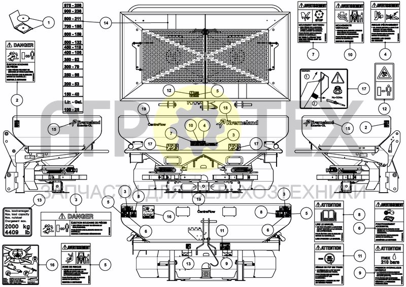 Чертеж DECAL SCHEMATIC ANSI FR CANADA