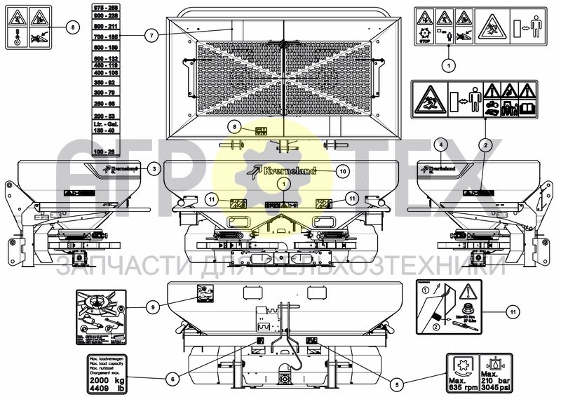 Чертеж DECAL SCHEMATIC ISO EU/OTHERS