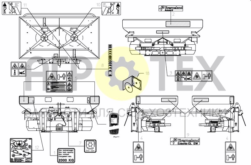 Чертеж DECAL SCHEMATIC