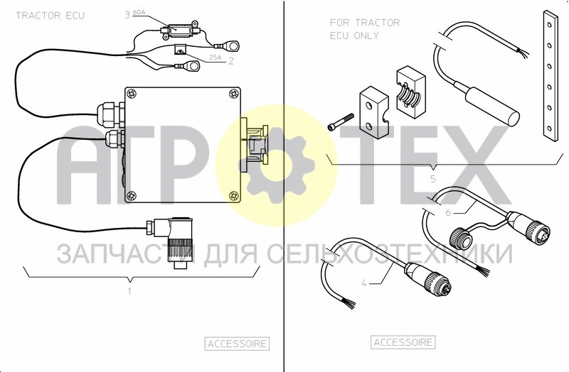 Чертеж CABLES ECU