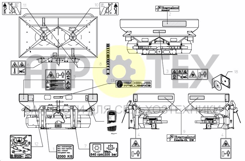 Чертеж DECAL SCHEMATIC