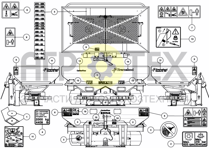 Чертеж DECAL SCHEMATIC ISO EU/OTHERS