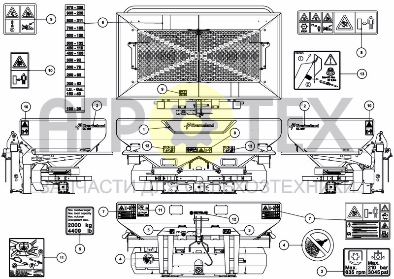 Чертеж DECAL SCHEMATIC ISO EU/OTHERS