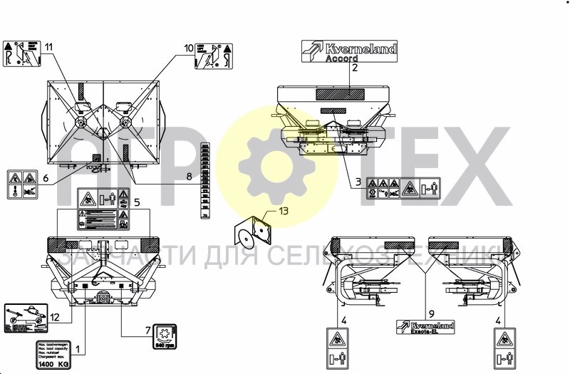 Чертеж DECAL SCHEMATIC