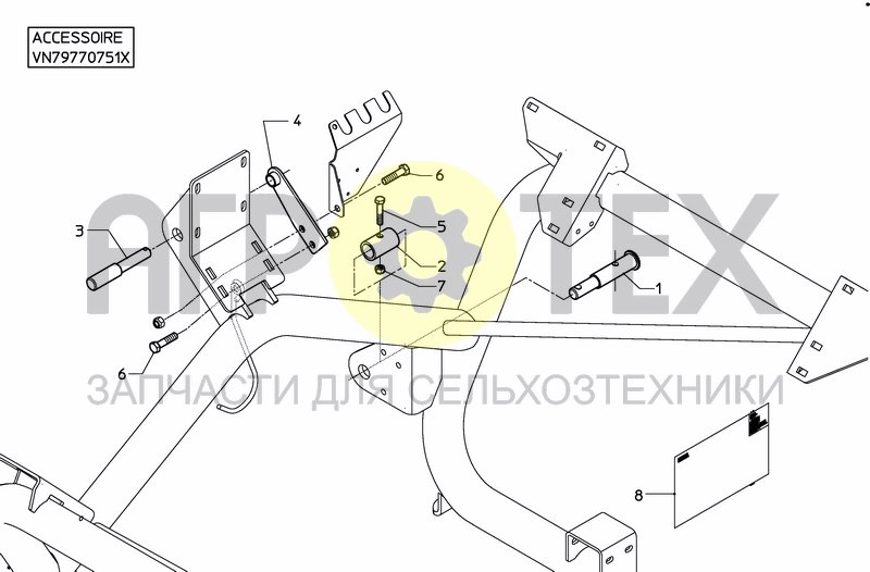 Чертеж HITCH PIN SET