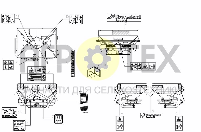 Чертеж DECAL SCHEMATIC