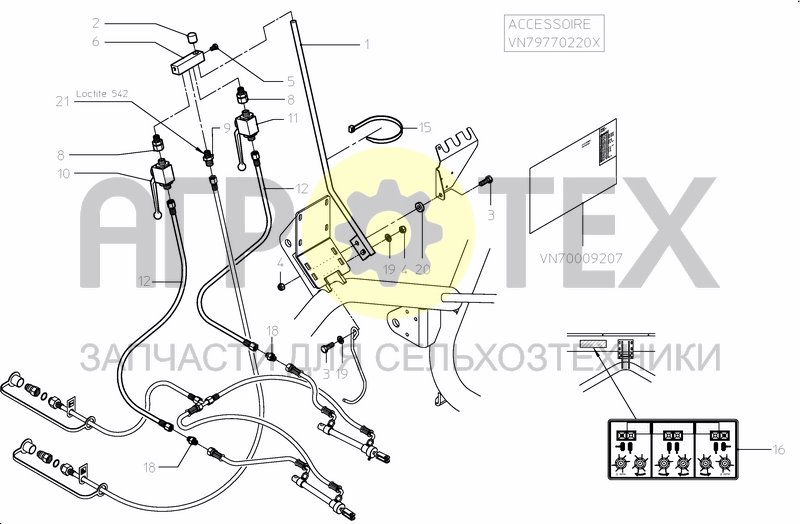 Чертеж 2X2 DIRECTION VALVE SET