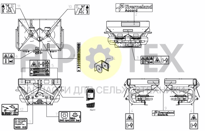 Чертеж DECAL SCHEMATIC