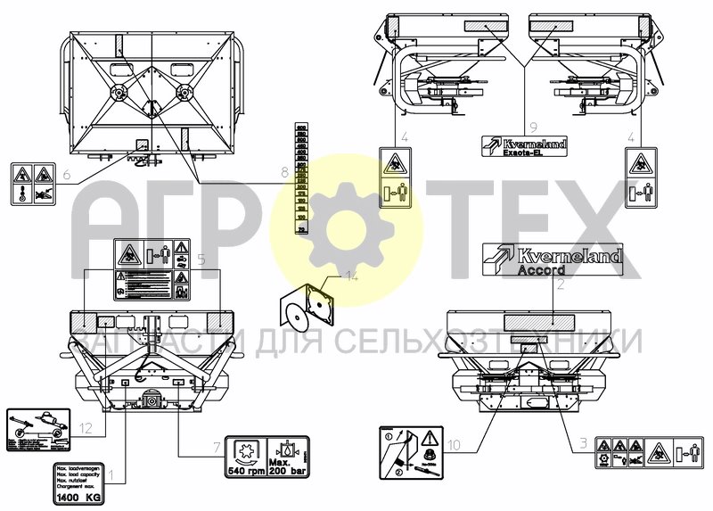 Чертеж DECAL SCHEMATIC