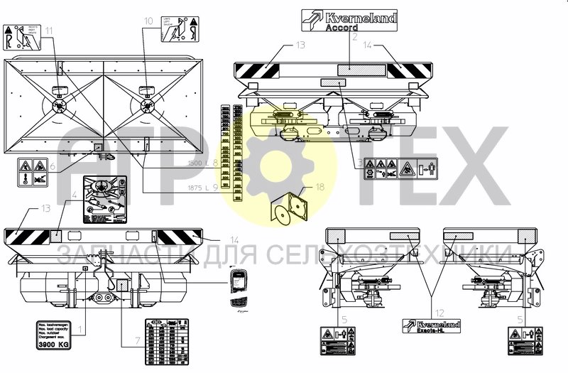 Чертеж DECAL SCHEMATIC