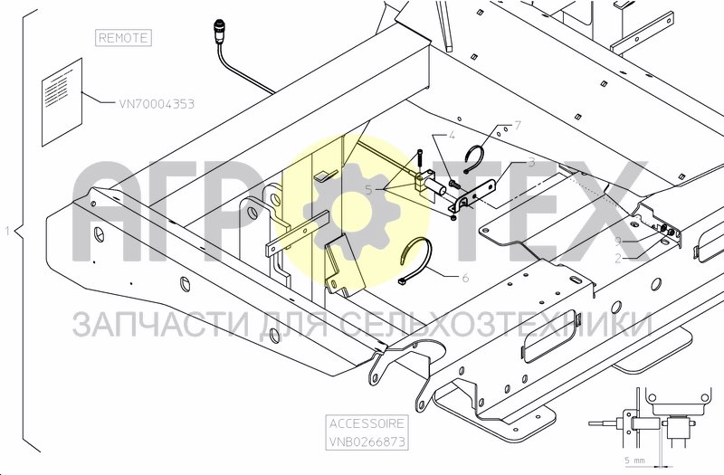 Чертеж SPREADING DISC RPM SENSOR SET