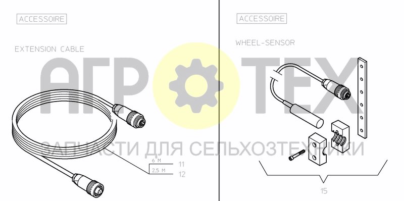 Чертеж SENSORS AND CABLES