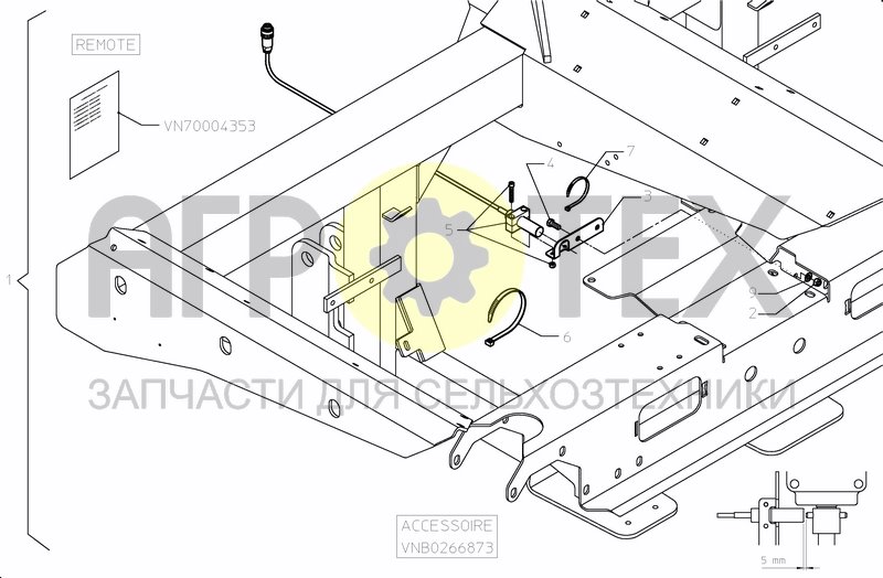 Чертеж SPREADING DISC RPM SENSOR SET