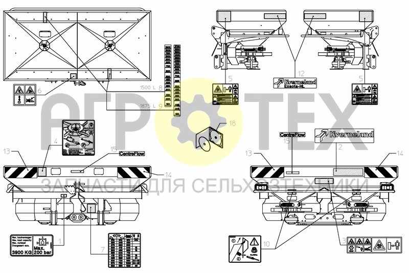 Чертеж DECAL SCHEMATIC