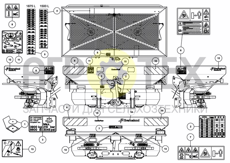 Чертеж DECAL SCHEMATIC ISO EU/OTHERS