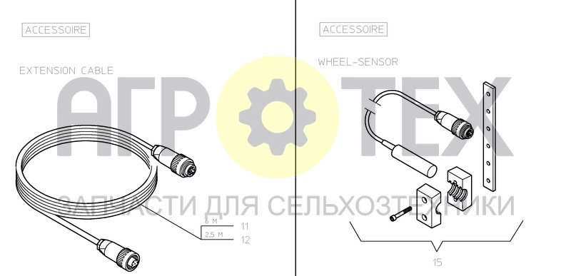 Чертеж SENSORS AND CABLES