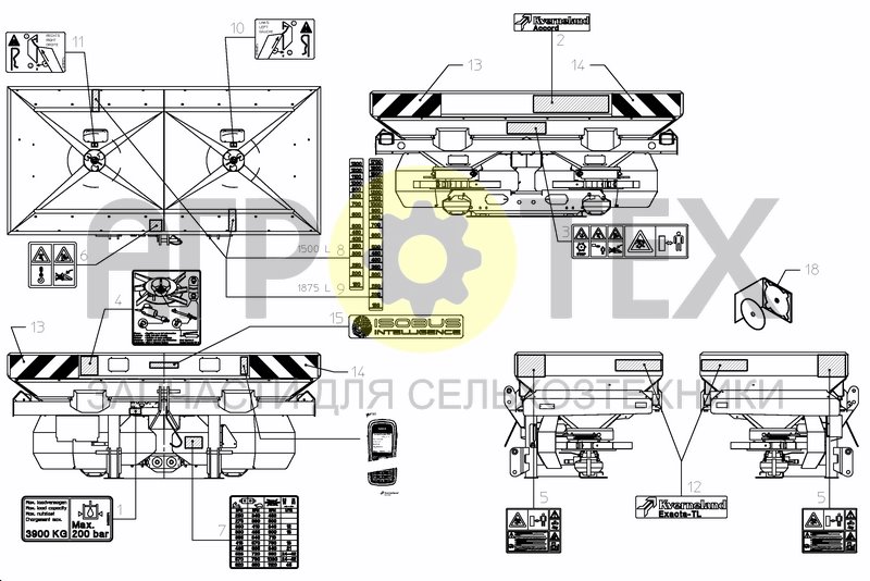 Чертеж DECAL SCHEMATIC