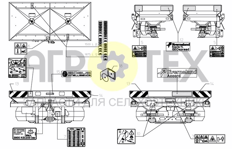 Чертеж DECAL SCHEMATIC