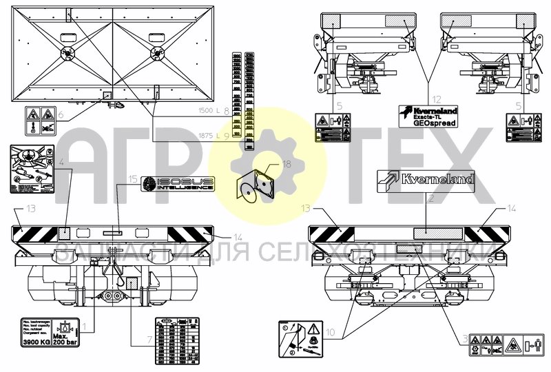 Чертеж DECAL SCHEMATIC