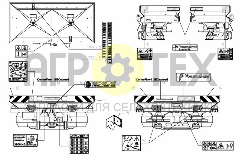 Чертеж DECAL SCHEMATIC