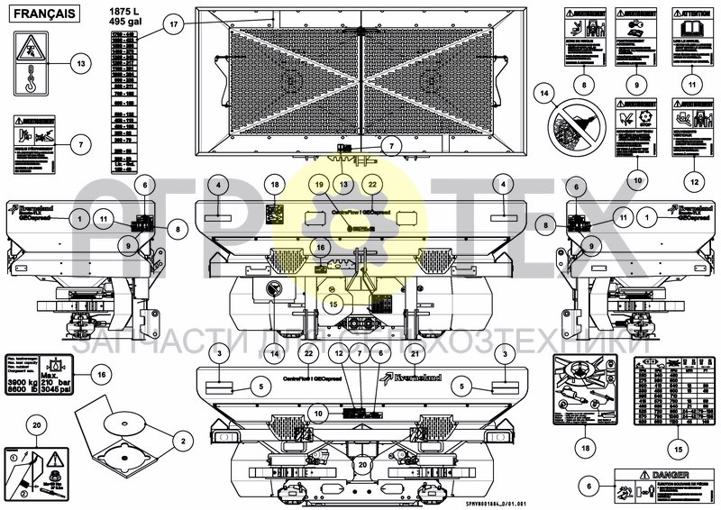 Чертеж DECAL SCHEMATIC ANSI FR CANADA