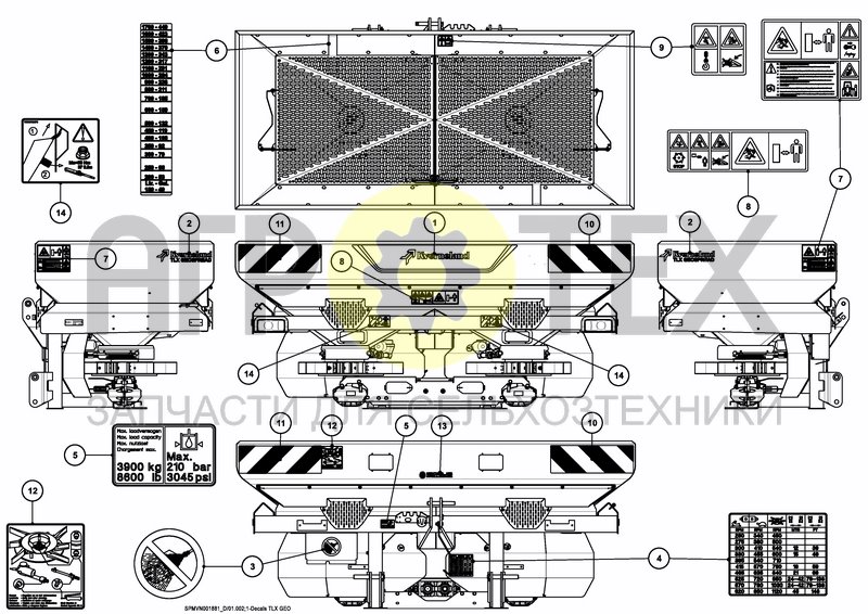 Чертеж DECAL SCHEMATIC ISO EU/OTHERS