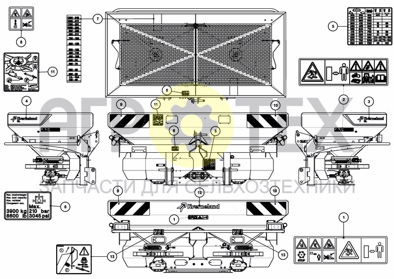 Чертеж DECAL SCHEMATIC ISO 1500 L / 396 GAL