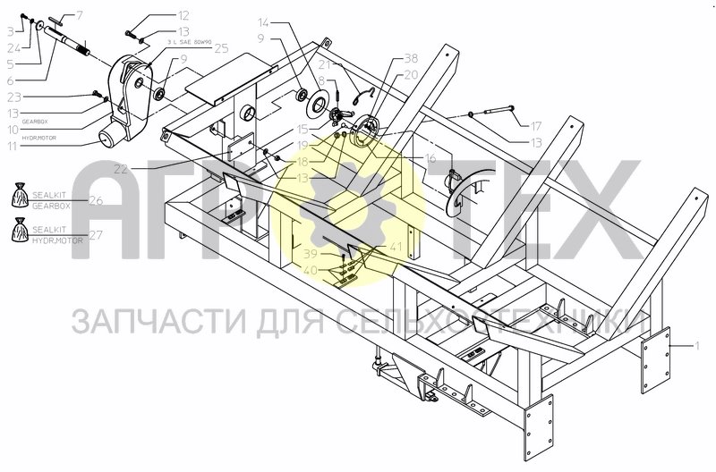 Чертеж AUGER & TRANSMISSION