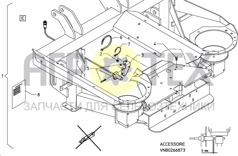 Чертеж SPREADING DISC RPM SENSOR SET