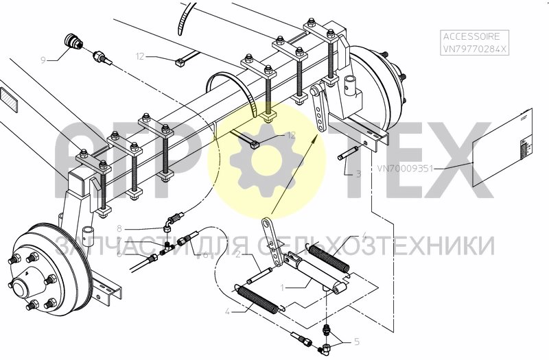 Чертеж HYDRAULIC BRAKE SET