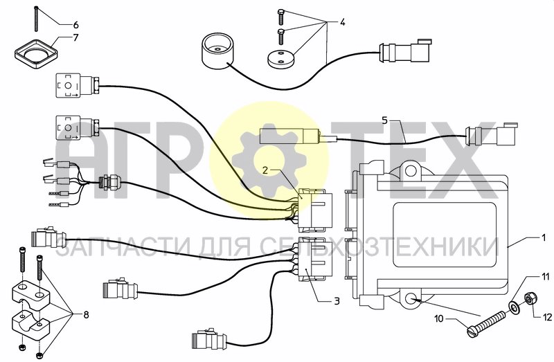 Чертеж DRAWBAR CONTINENTAL AUTO STEERING