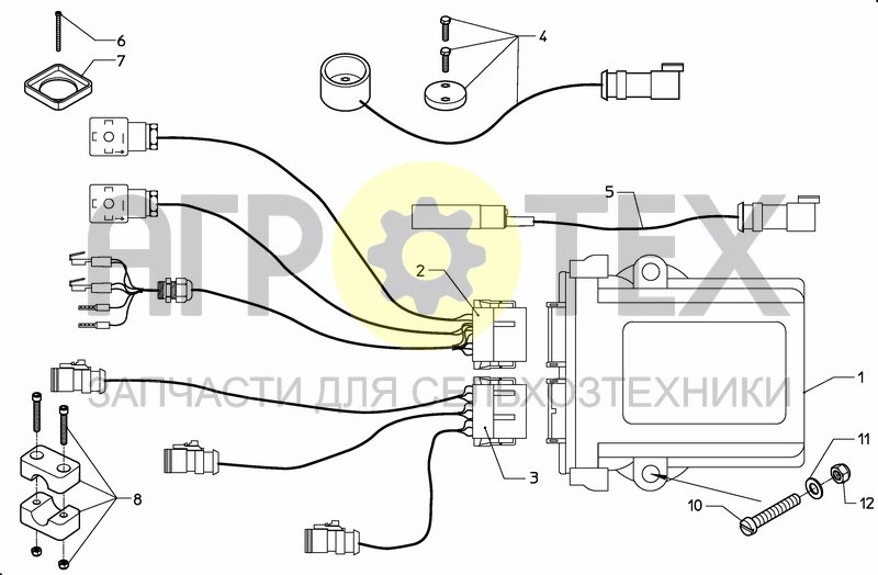 Чертеж DRAWBAR AUTO STEERING