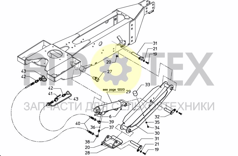 Чертеж TOP LINKAGE FIXED B/C