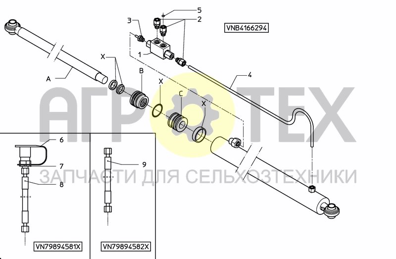 Чертеж DRAWBAR HANDSTEERING