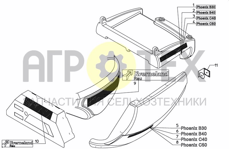 Чертеж DECAL SCHEMATIC